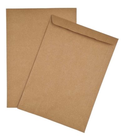 Envelopes KRAFT personalizados com sua arte/logo para papel A4