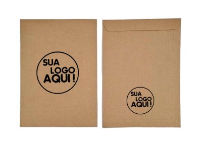 Envelopes KRAFT personalizados com sua arte/logo para papel A4