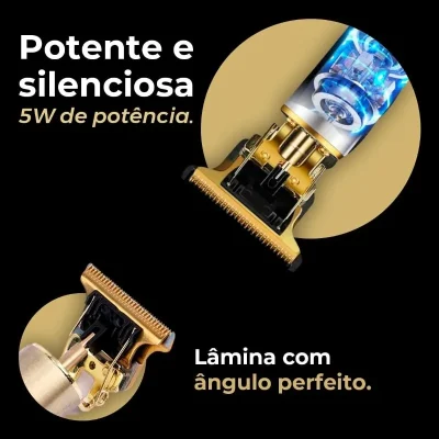 Máquina de corte de cabelo profissional elétrica designer masculino barba - Imagem 3