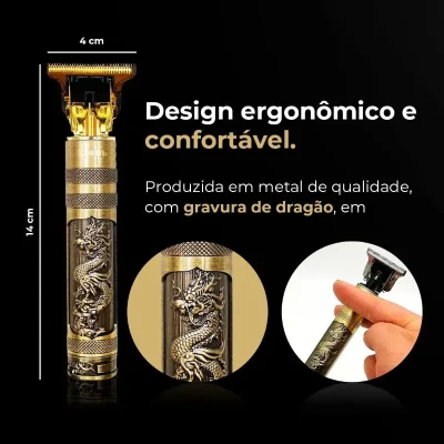 Máquina de corte de cabelo profissional elétrica designer masculino barba - Imagem 4