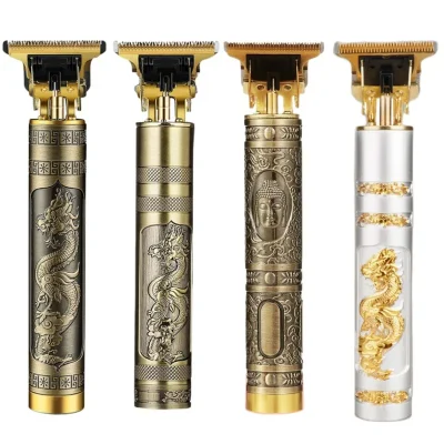 Máquina de corte de cabelo profissional elétrica designer masculino barba - Imagem 6