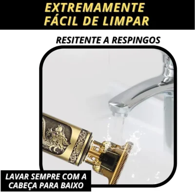 Máquina de corte de cabelo profissional elétrica designer masculino barba - Imagem 10