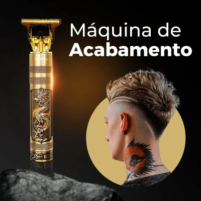 Máquina de corte de cabelo profissional elétrica designer masculino barba - Imagem 7