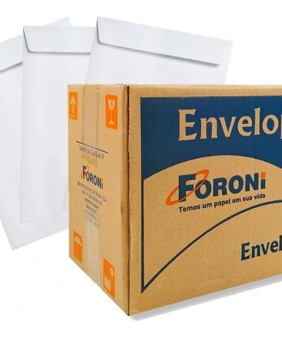 Caixa c/ 250 envelopes 22×32 brancos 90g/m² Foroni