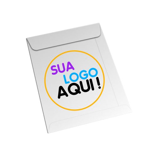 Envelopes brancos personalizados com sua logo/arte