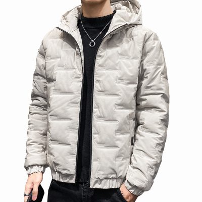 Casaco Masculino De Inverno Estilo Coreano Com Capuz Acolchoado De Algodão - Imagem 5