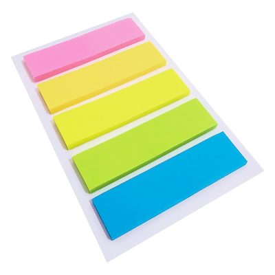 Bloco Marcador De Página Adesivo Régua 5 Cores 25 Folhas Masterprint MP2030