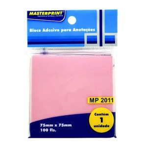Bloco Adesivo 75x75 Rosa 100 folhas