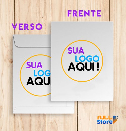 Envelopes brancos personalizados com sua logo/arte