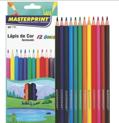 Lápis de Cor 12 Cores Masterprint MP 711