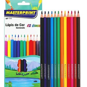 Lápis de Cor 12 Cores Masterprint MP 711