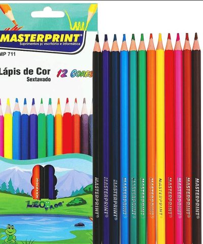 Lápis de Cor 12 Cores Masterprint MP 711