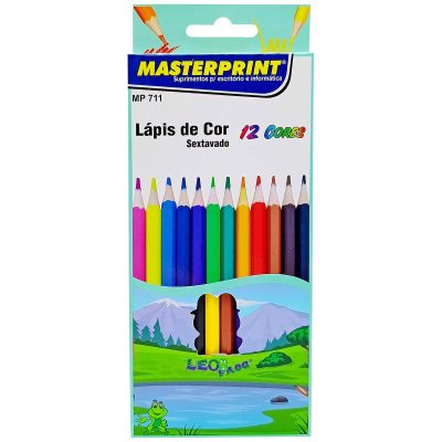 Lápis de Cor 12 Cores Masterprint MP 711