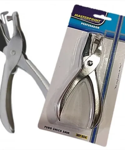 Perfurador Alicate de Metal Masterprint, 1 Furo, 6 Folhas, Prata – MP 804