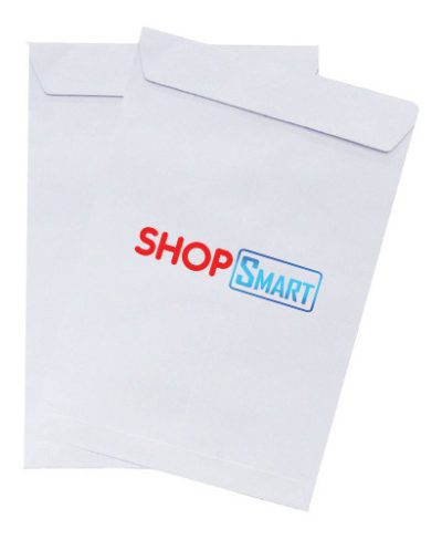 Envelopes brancos personalizados com sua logo/arte